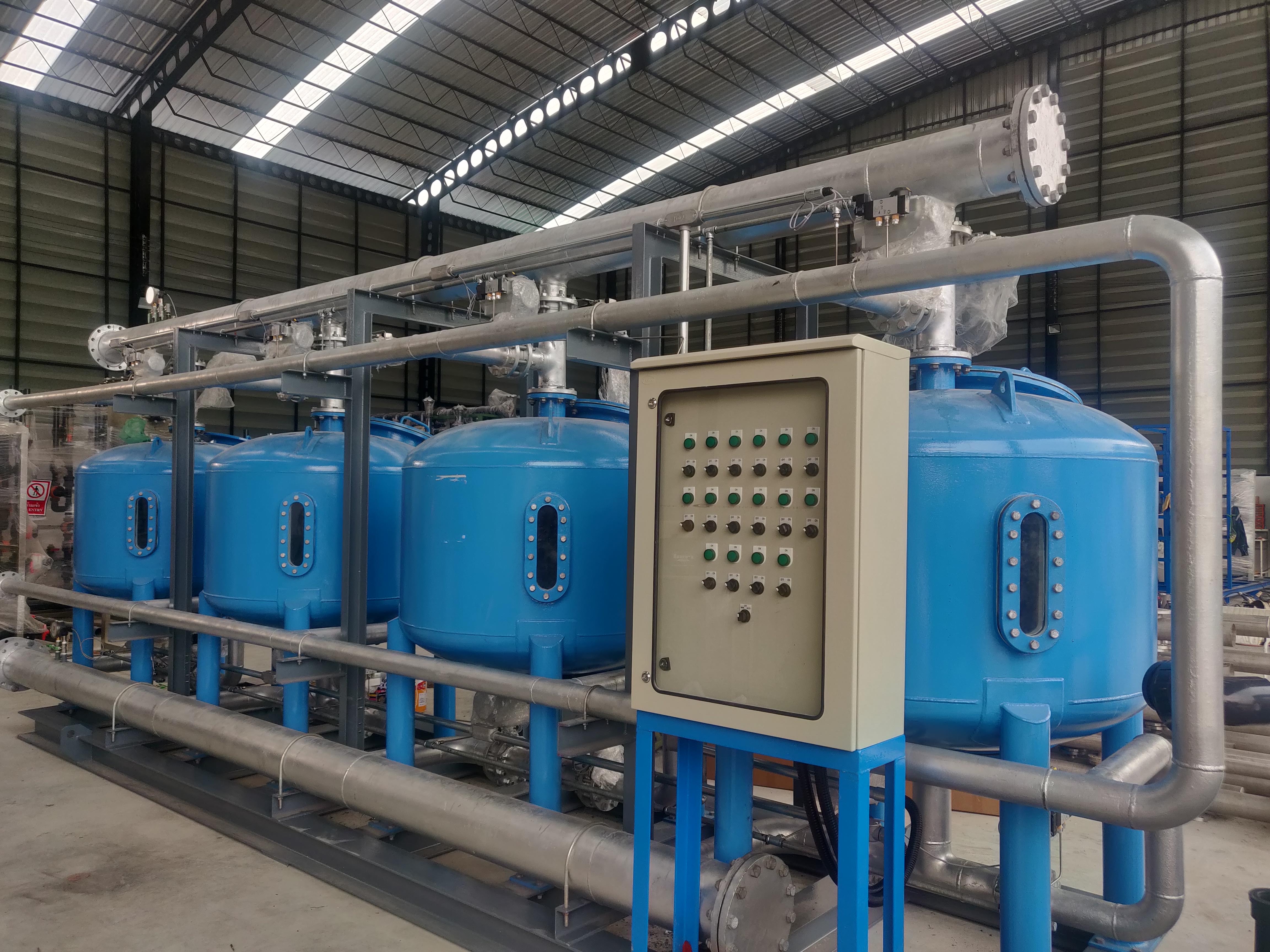 Filter tank system and control panel